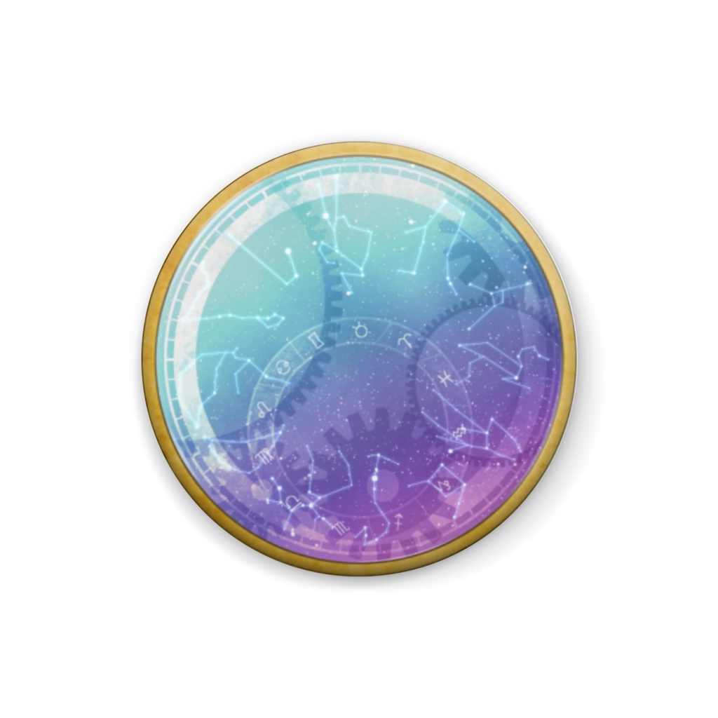 12星座盤缶バッジ(色違い3種)