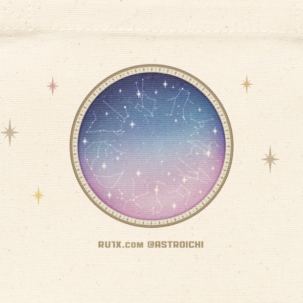 12星座と星の窓トートバッグ