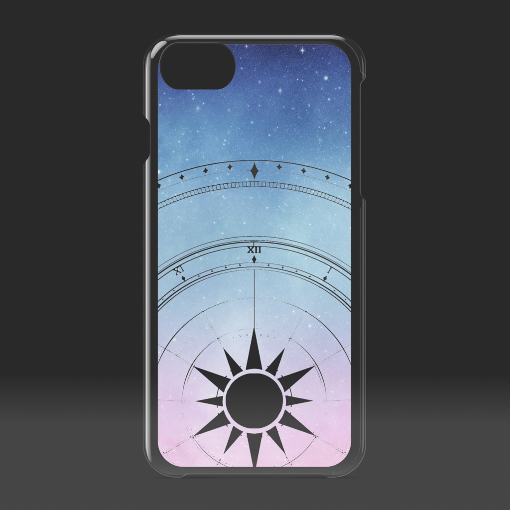 太陽と星座盤iPhoneクリアケース