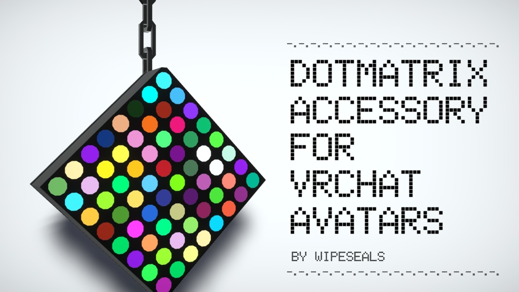 [VRChat Avatar想定] DotMatrixAccessory (ピアス/キーホルダー)