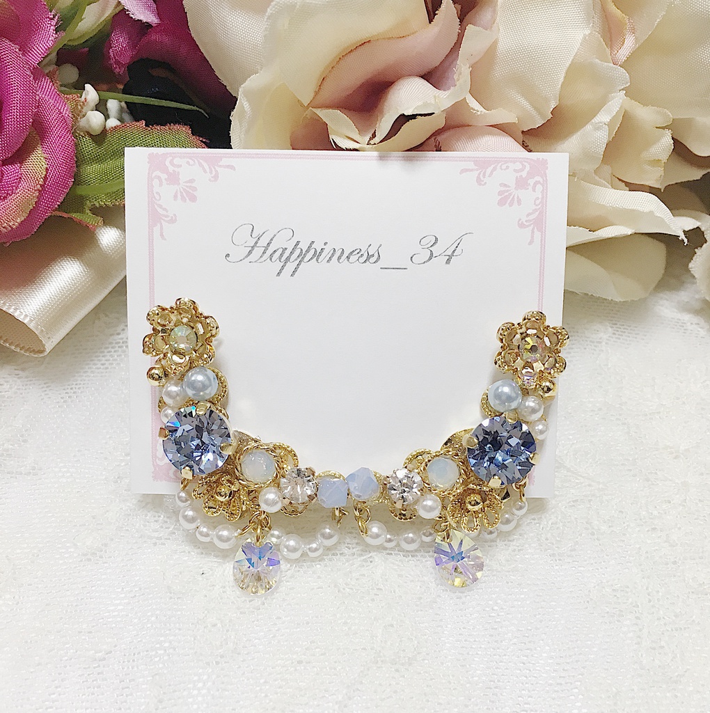PrincessPearlChandelier‐イヤーカフセット‐