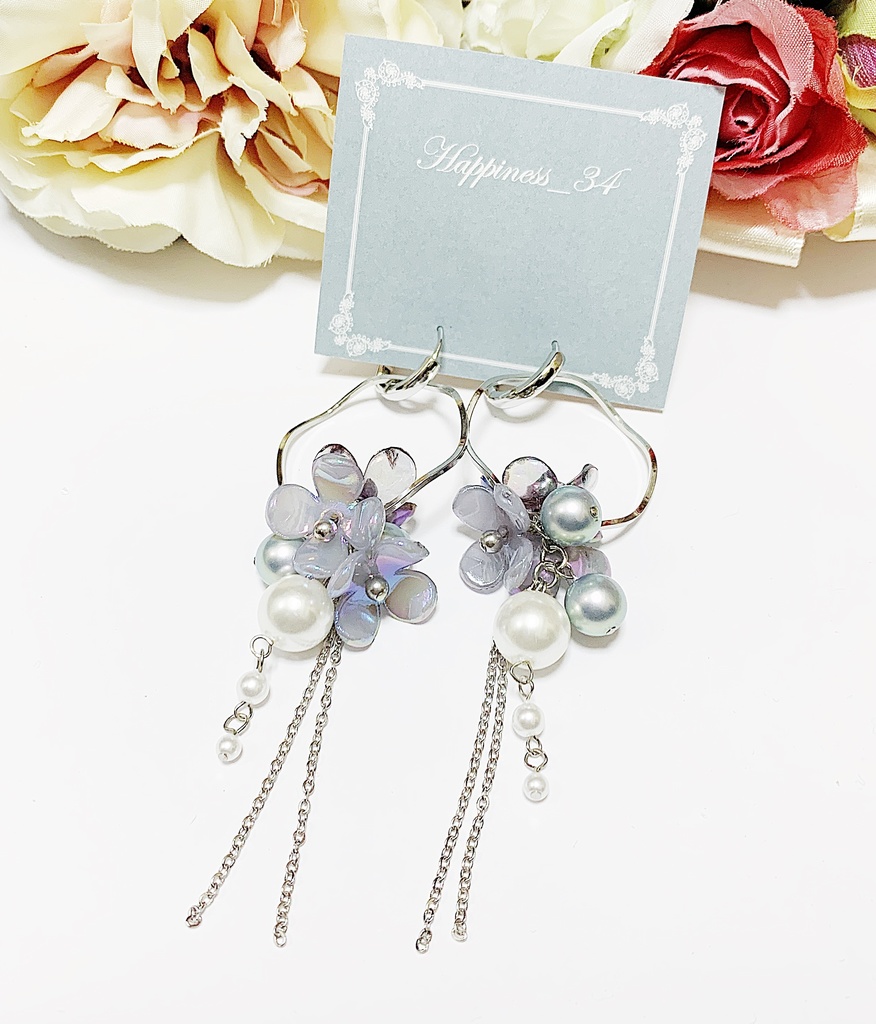 フープピアス『アンティークブラック』