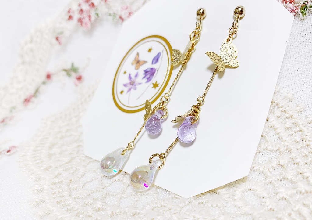 Wisteria -ロングピアス・イヤリング- - Happiness_34 - BOOTH