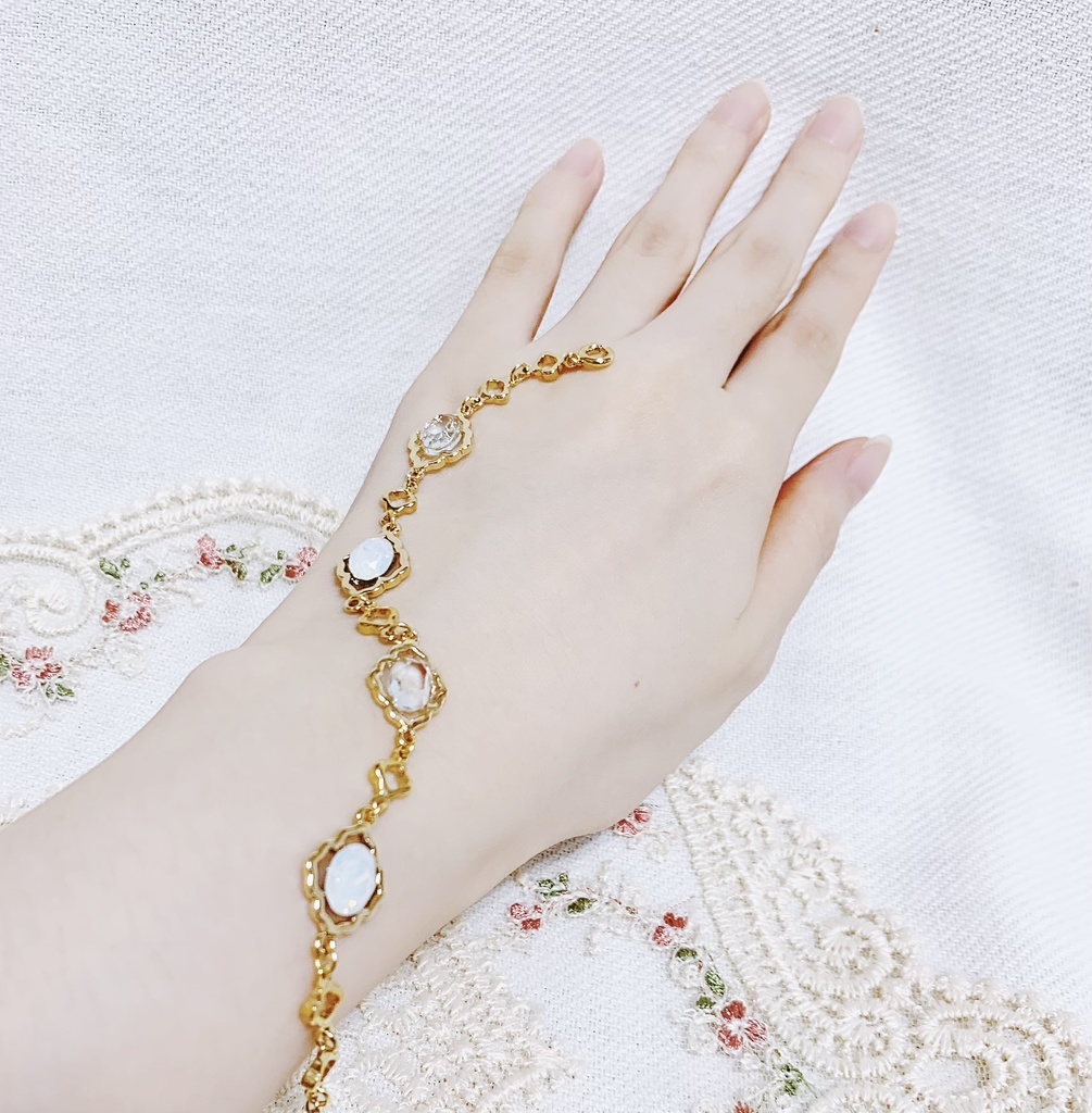 Limited Design Braceletークラシカルビジューゴールドブレスレットー