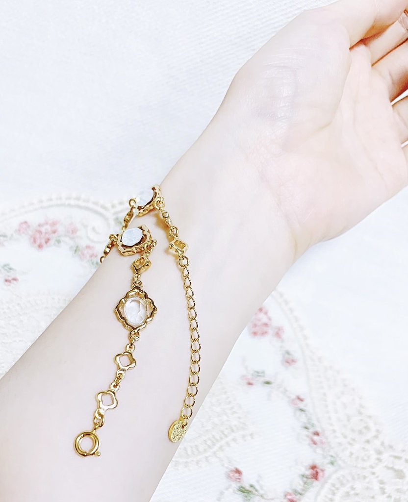 Limited Design Braceletークラシカルビジューゴールドブレスレットー