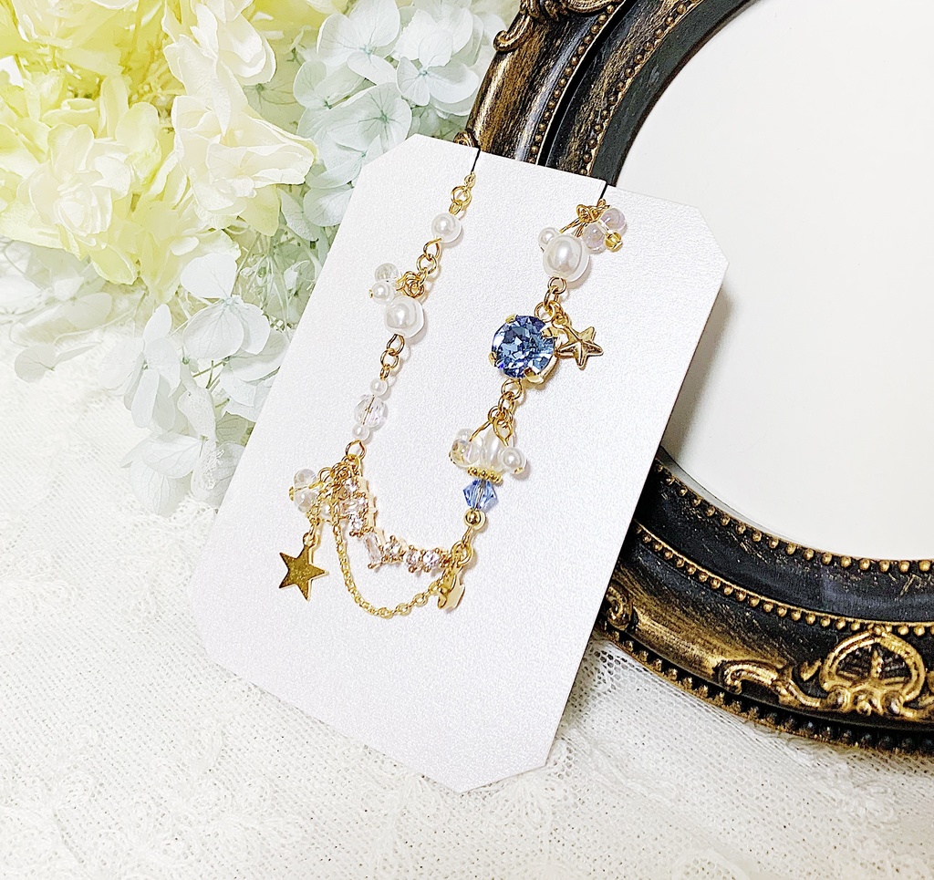 Element Bijouxーー星空のブレスレットーーブルー系2種