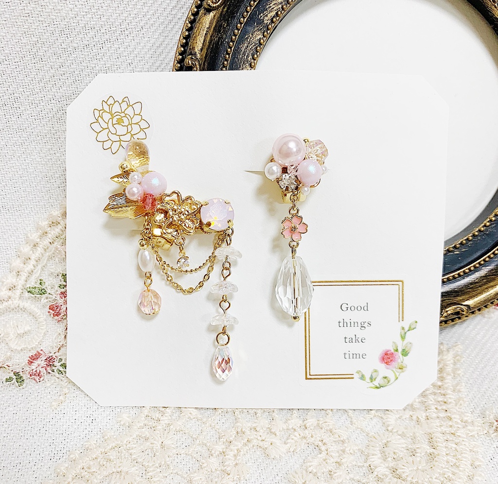 ーfleurs de cerisierー桜のイヤーカフセット