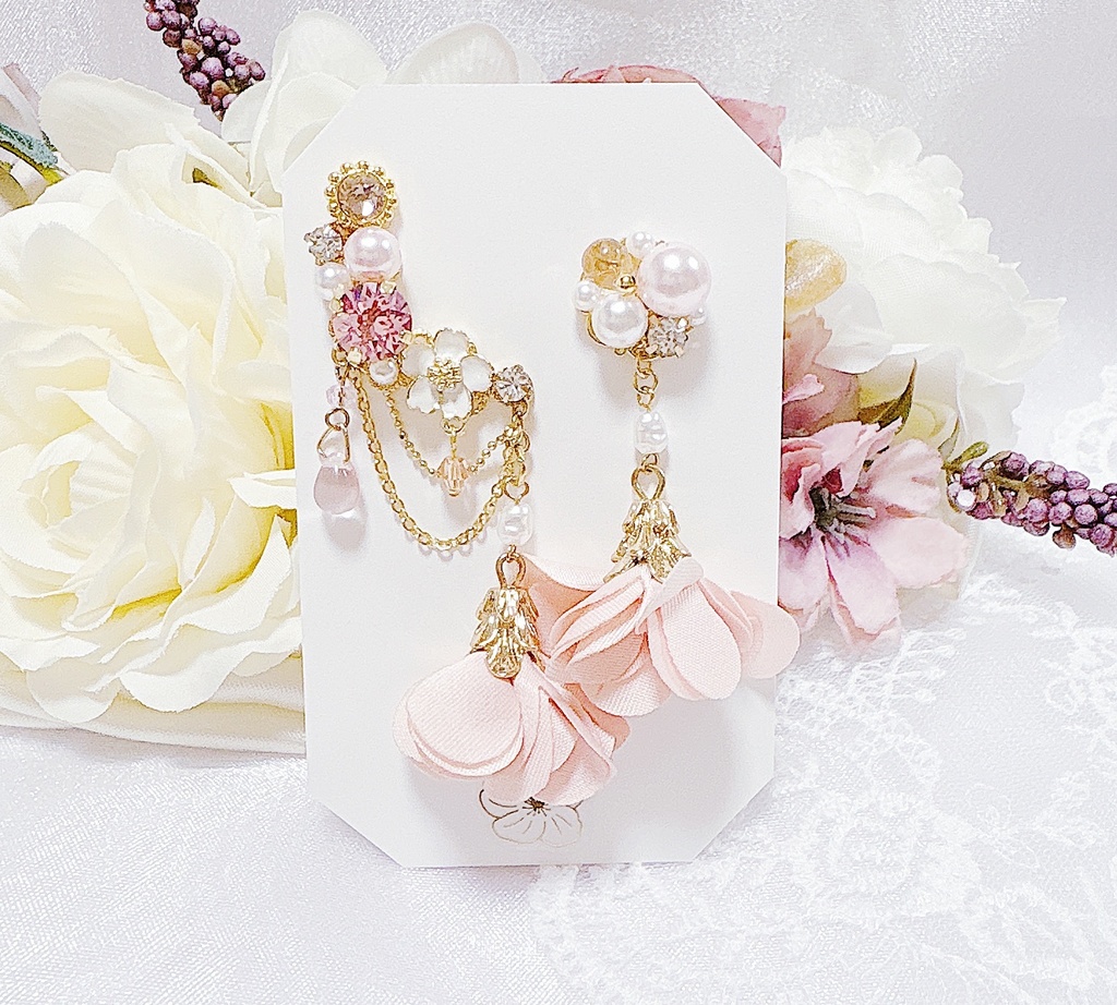fleur de cerisier fleurit 桜のイヤーカフセット【薄紅】