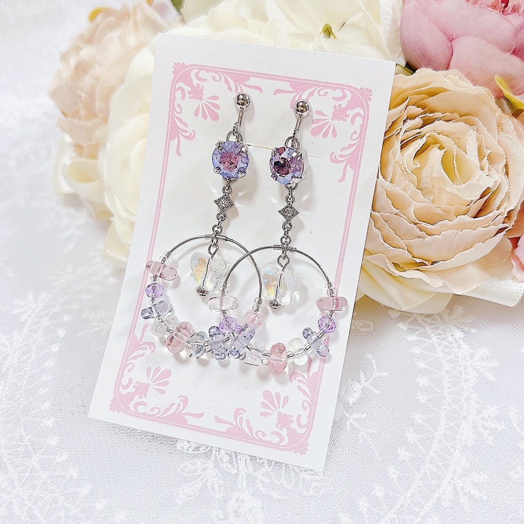 Violet Moonlight 【フープイヤリング】