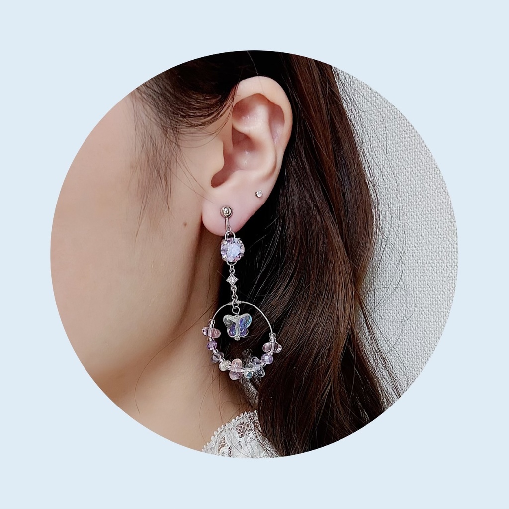 Violet Moonlight 【フープイヤリング】