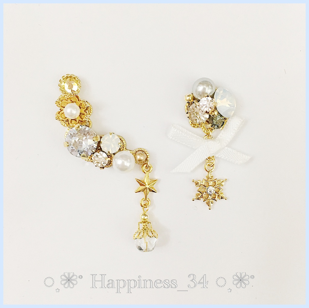 ~SnowJewelry~エレガントデザインイヤーカフセット