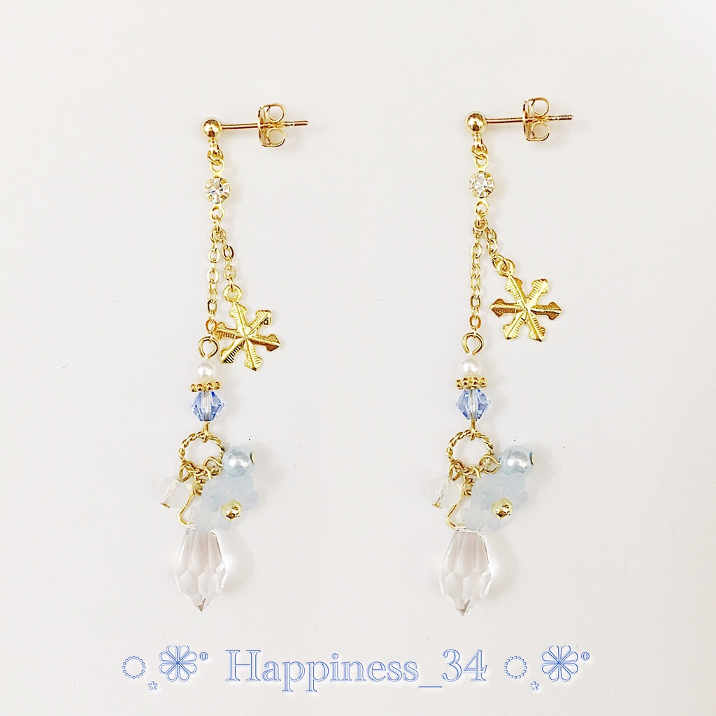 Flower Bouquet Drop 冬の華ピアス イヤリング Happiness 34 Booth