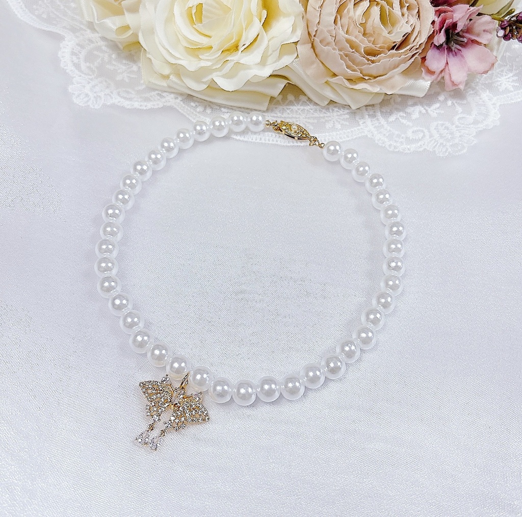 ｰPapillon de jardin miniatureｰ チョーカーネックレス