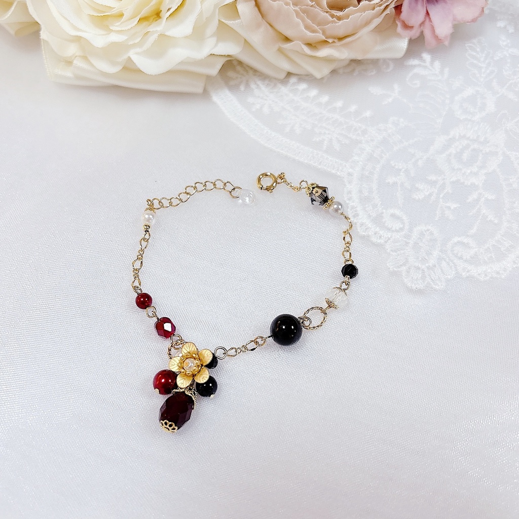 【SALE】和華のブレスレット【宵黒】