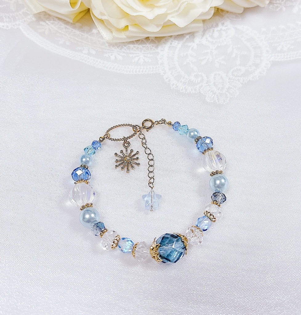 【SALE】𝐩𝐚𝐬𝐭𝐞𝐥 𝐜𝐨𝐥𝐨𝐫𝐬【ライトブルー】天然石ブレスレット