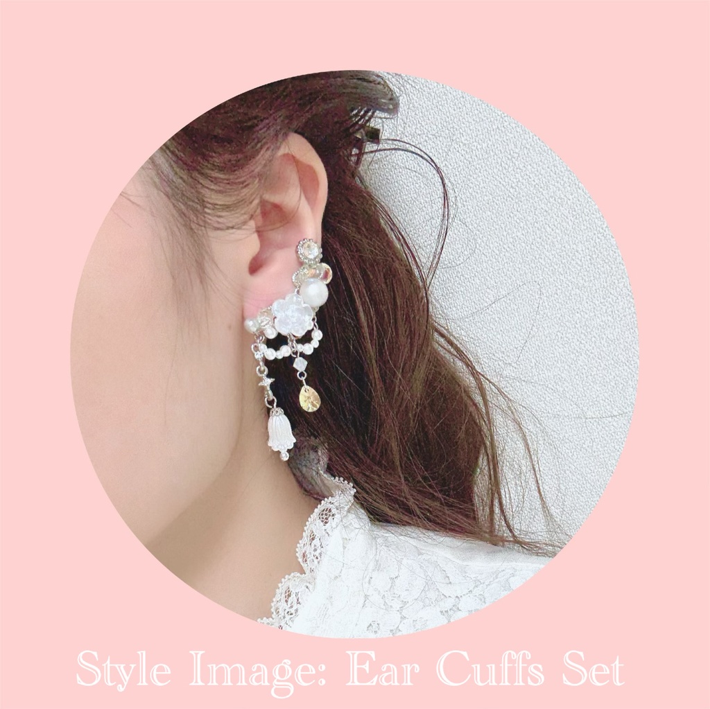 Lumière de Sakura【アンティークバイオレット】ビジューイヤーカフセット