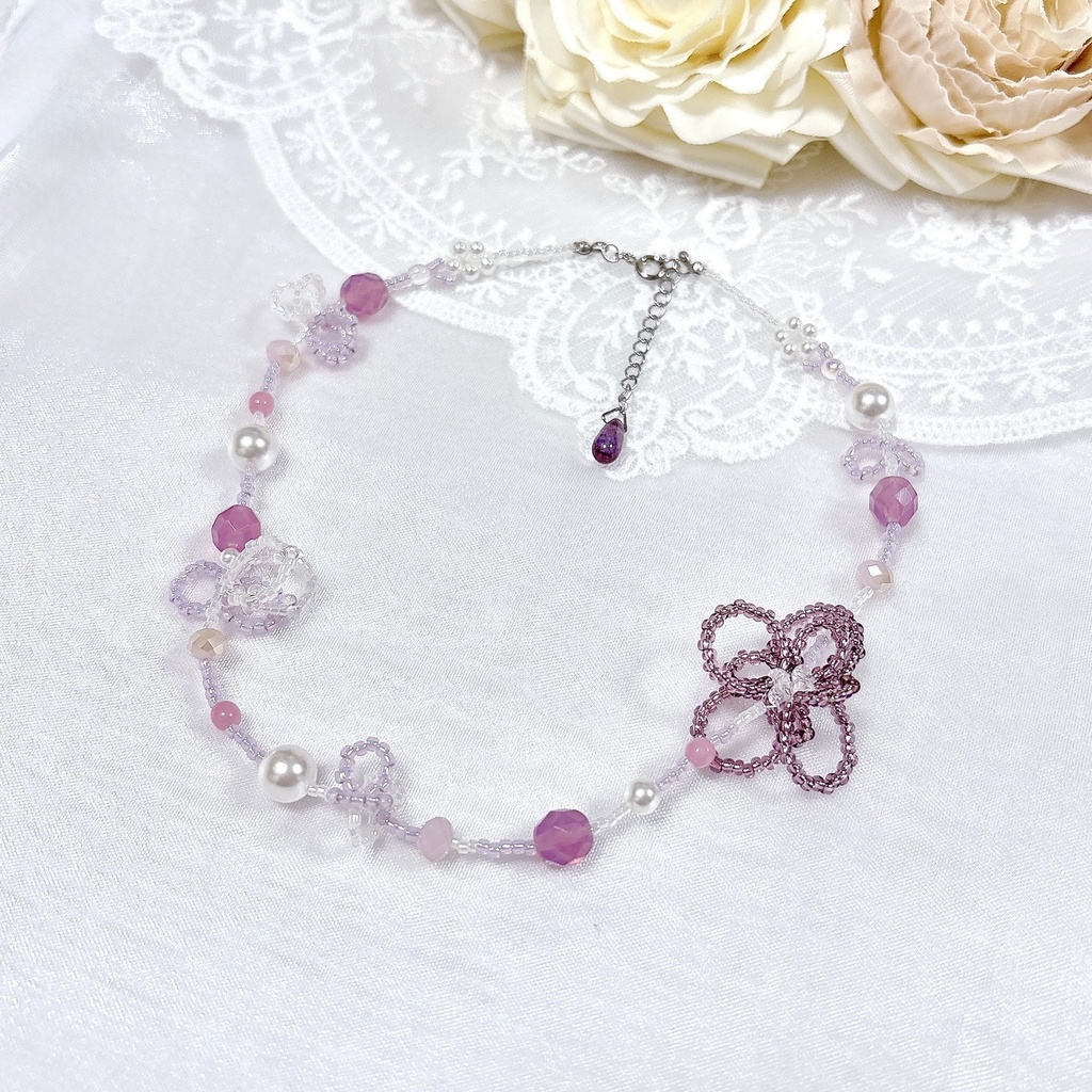 Couronne de Violettesｰパールチョーカーネックレスｰ