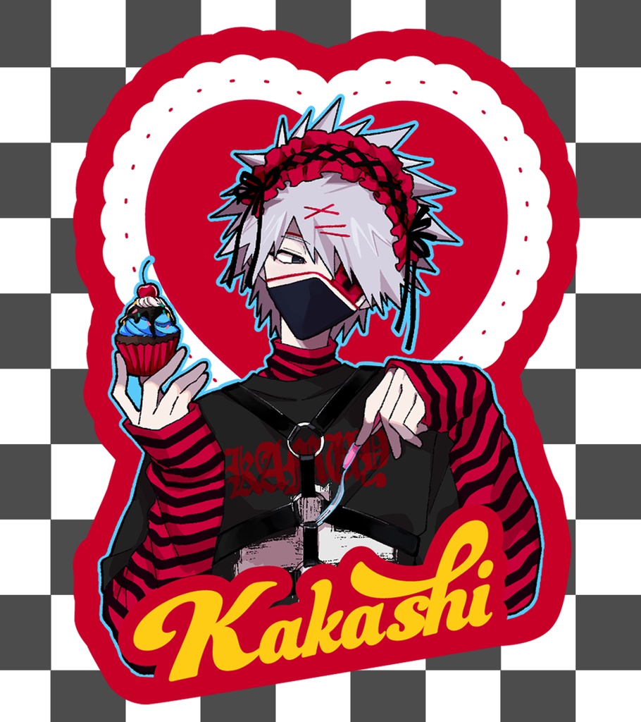 【再販】RED ダイカットステッカー カカシ