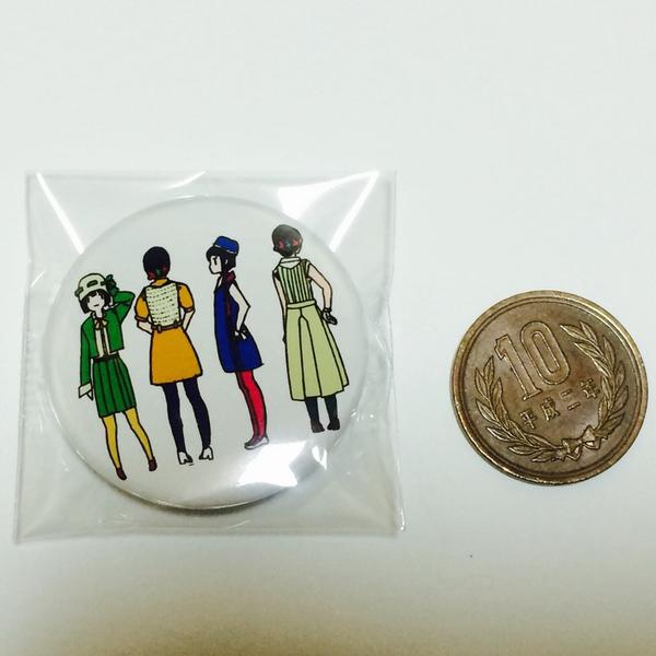 レトロファッション缶バッチ（３８ｍｍ）