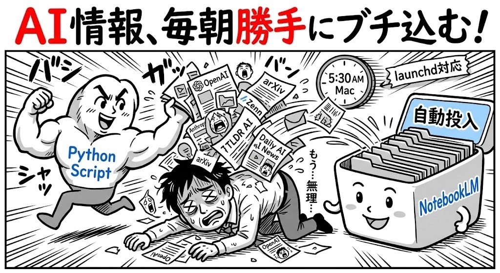 AIニュースを毎朝自動でNotebookLMに送り込むPythonスクリプト【Mac/launchd対応】
