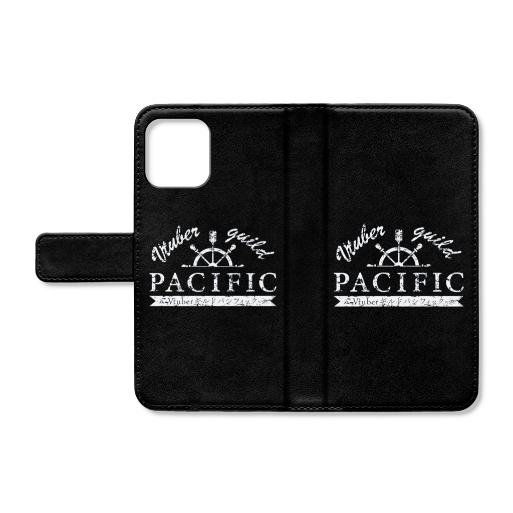 パシフィックロゴ入り、Iphon スマホケース 手帳型 Iphoin 12