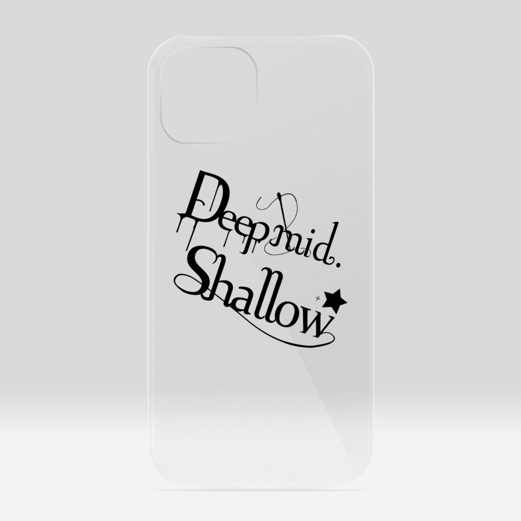 Deep mid. Shallow ロゴ入りiPhoneケース(クリアタイプ)