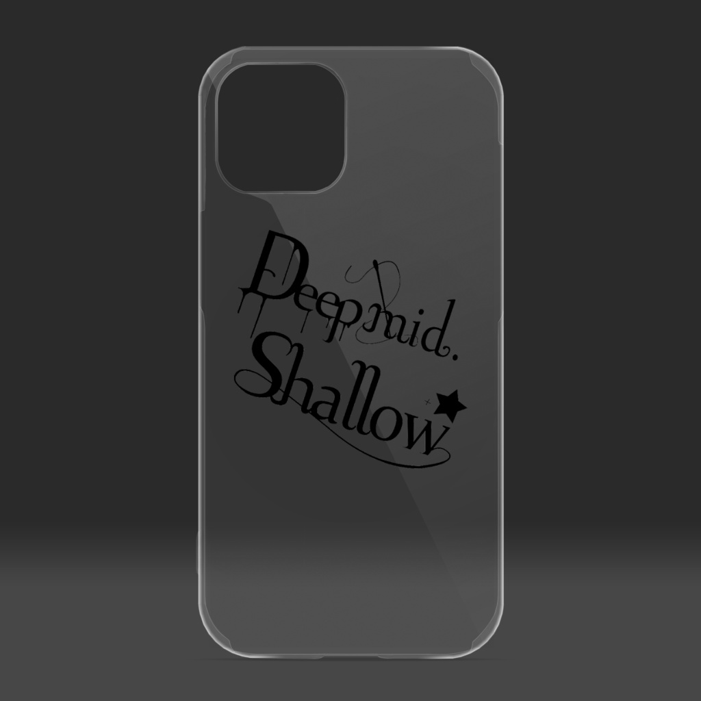 Deep mid. Shallow ロゴ入りiPhoneケース(クリアタイプ)