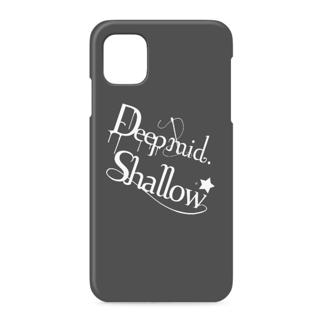 Deep mid. Shallow ロゴ入りスマホケース(黒)