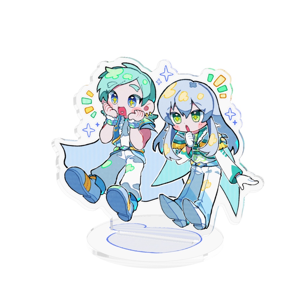 何でも喜ぶ！西と南アクリルフィギュア