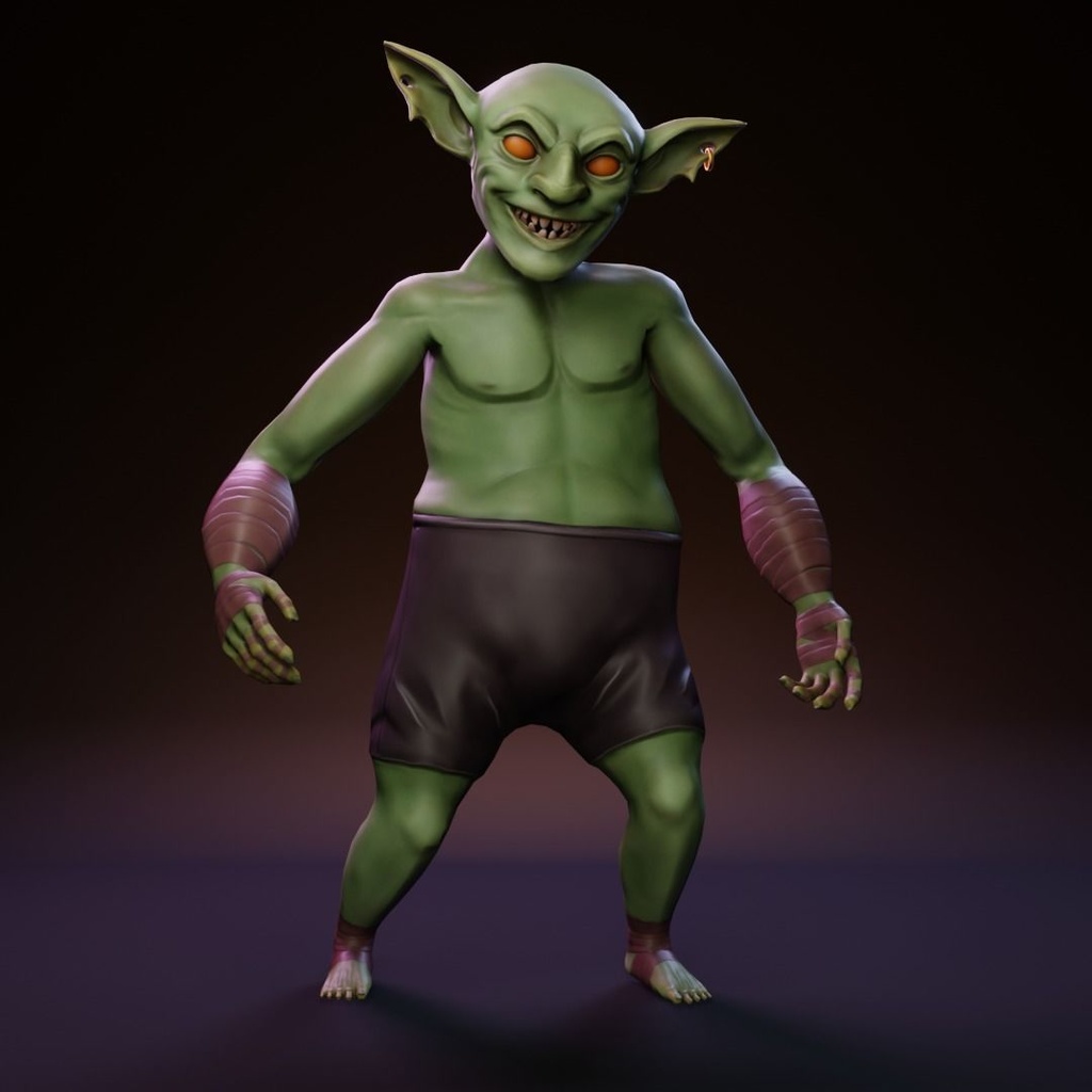 Goblin Character Rigged ゴブリンキャラクターのリギング