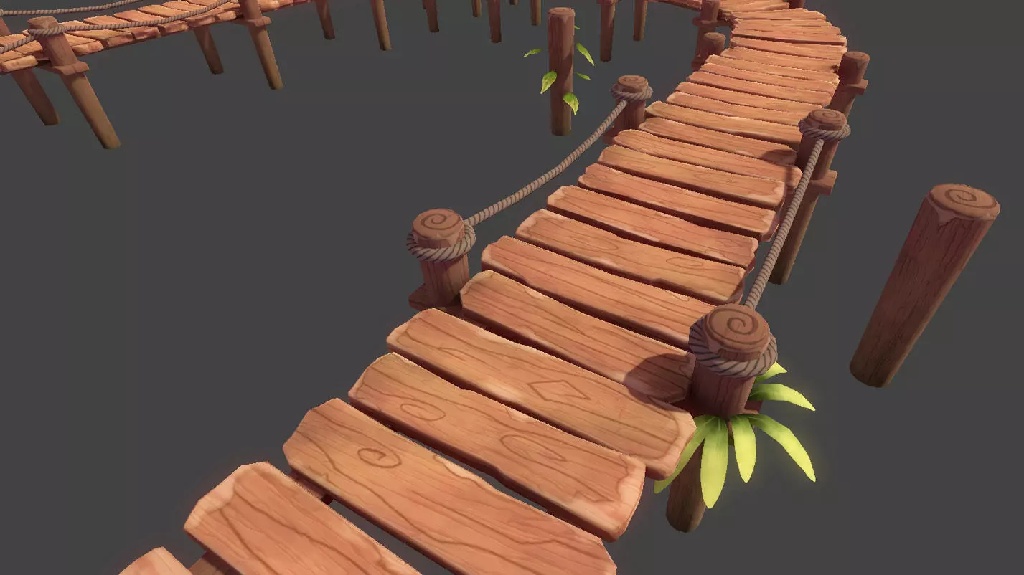 Cartoon Modular Bridge Stylized 漫画風のモジュラーブリッジ