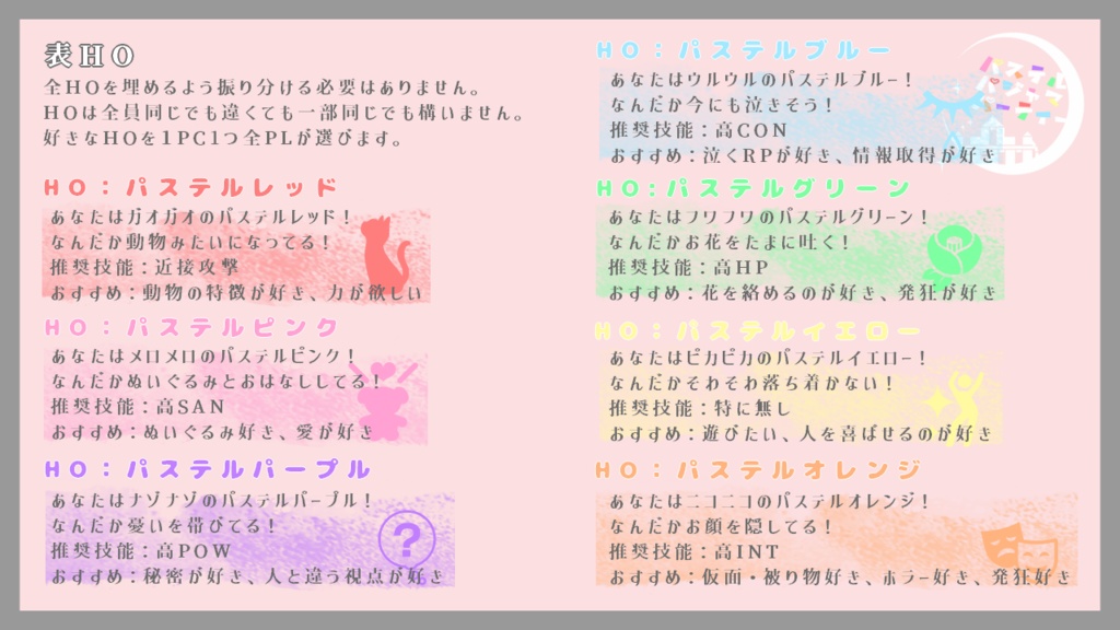 【CoC6版】パステルパジャマパーティー【SPLL:E198728】