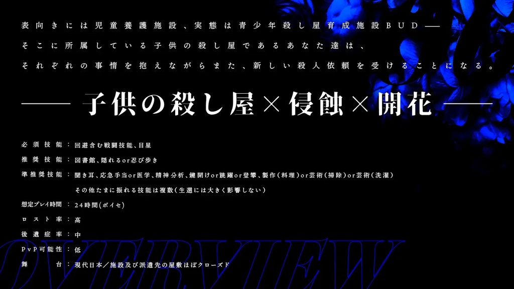 【CoC6版】青少年殺し屋育成施設BUD【SPLL:E191124】