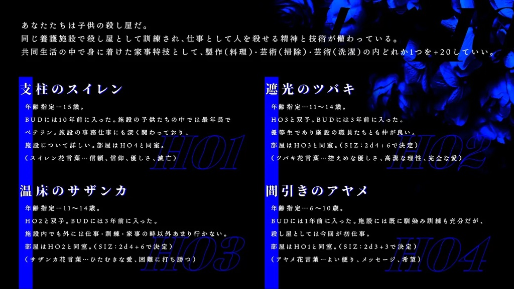 【CoC6版】青少年殺し屋育成施設BUD【SPLL:E191124】