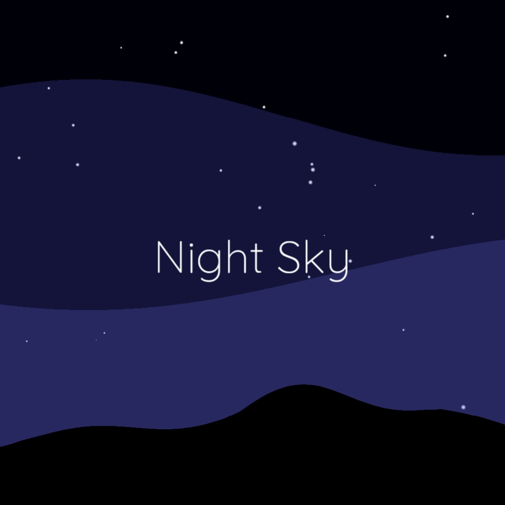 【配信素材】アニメーション画面　テーマ「Night Sky」