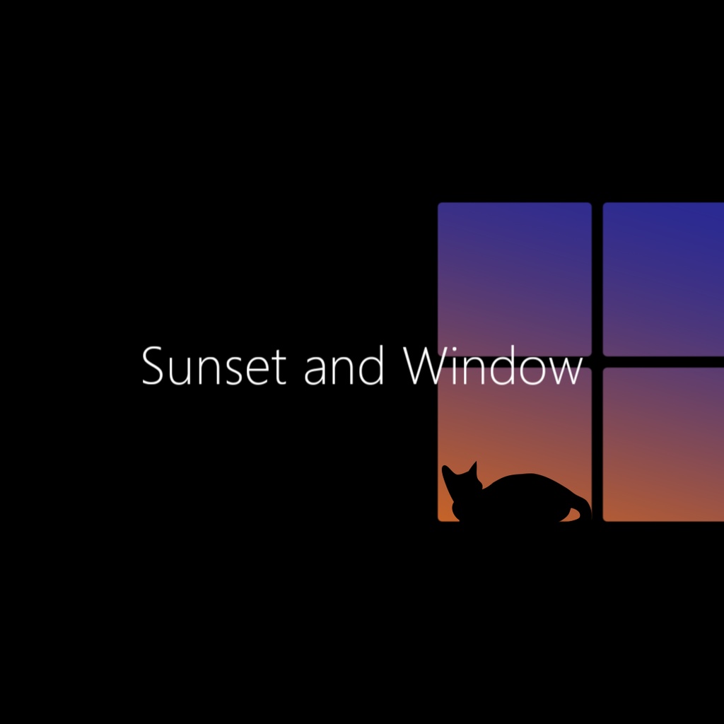 【配信素材】窓と夕日のアニメーション