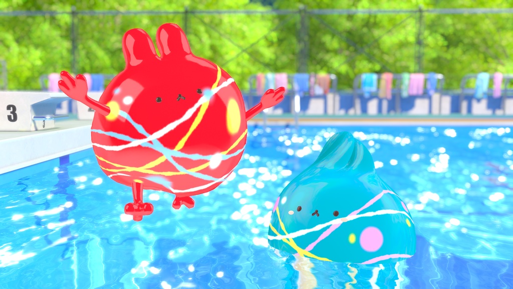 【ゆきふすべ専用】水風船(ヨーヨー)テクスチャ【VRChat】