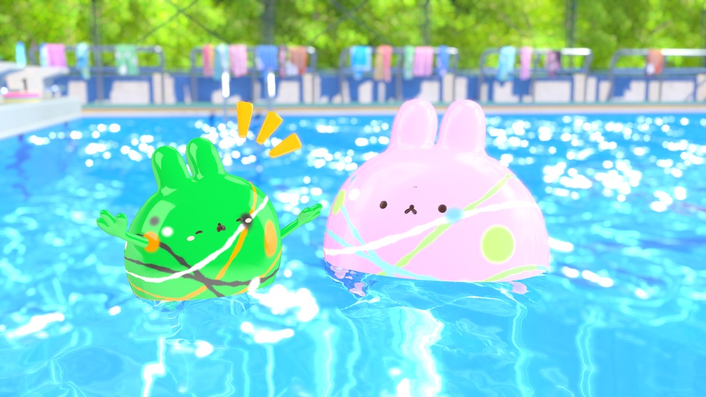 【ゆきふすべ専用】水風船(ヨーヨー)テクスチャ【VRChat】