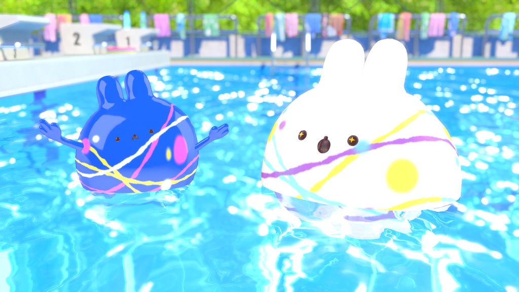 【ゆきふすべ専用】水風船(ヨーヨー)テクスチャ【VRChat】