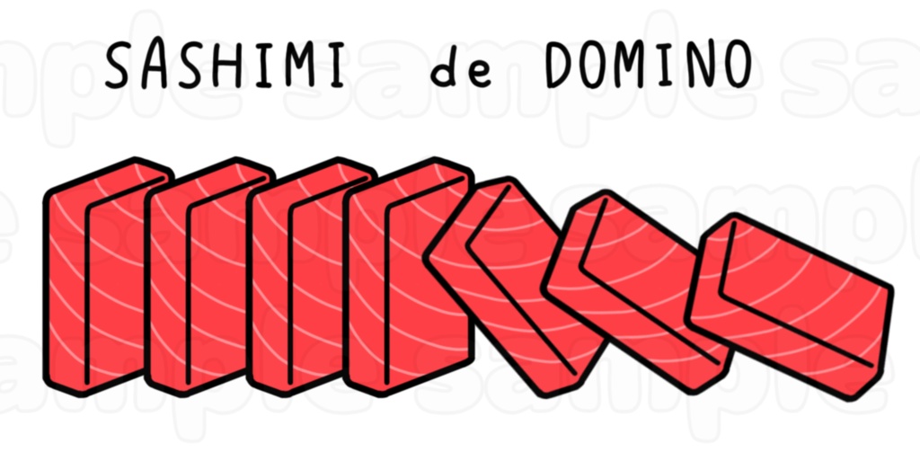 SASHIMI de DOMINO(キッズTシャツ)130cm