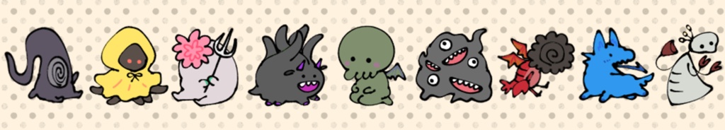 ゆる〜い邪神のマスキングテープ