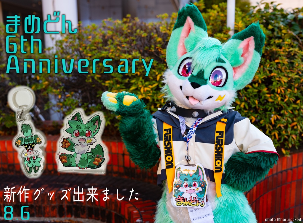 まめどん6周年記念グッズ