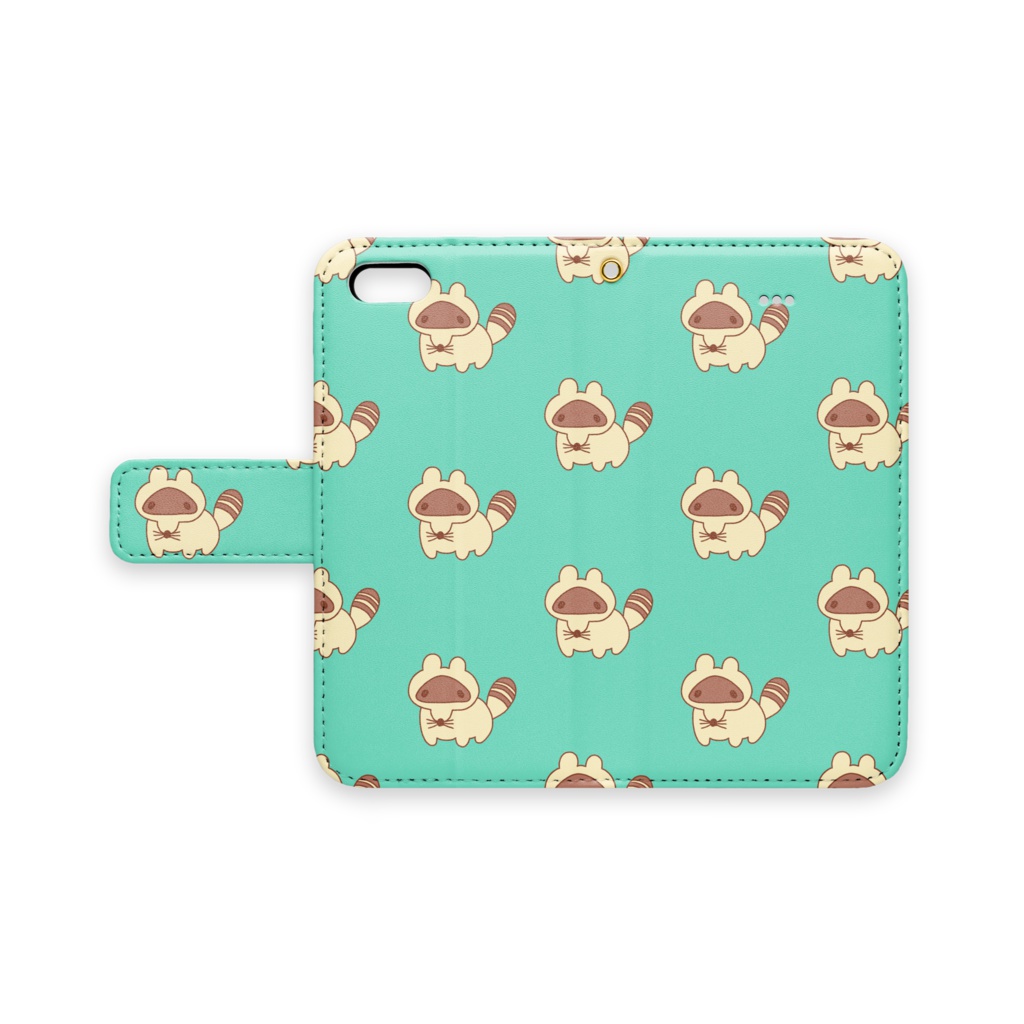 たんたんたぬき iPhoneケース ミントカラー