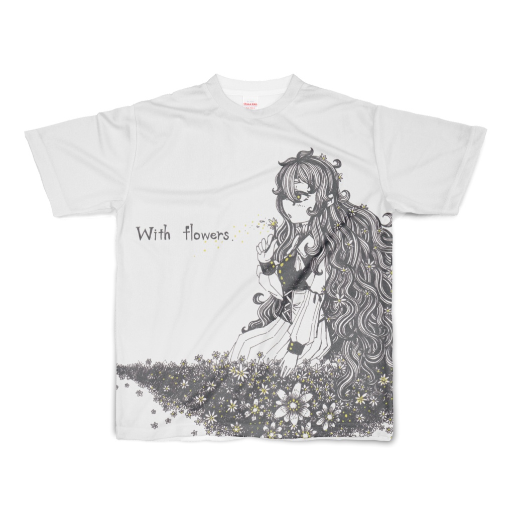With flowers.　Tシャツ