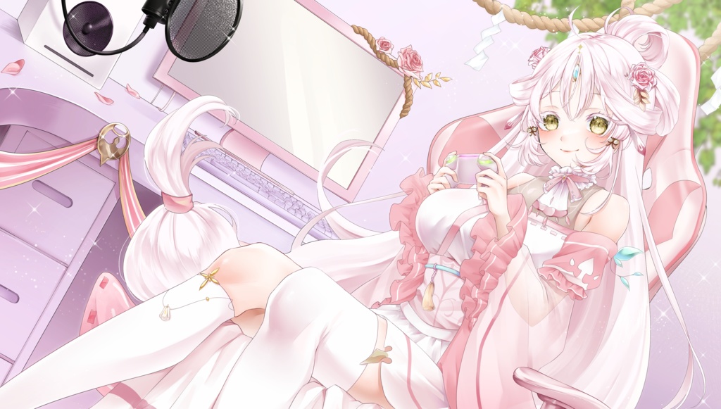 【無料/PCデスクトップの背景】あろめあ Vtuber