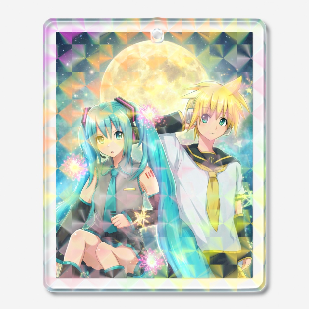 満月　ホログラムアクリルキーホルダ