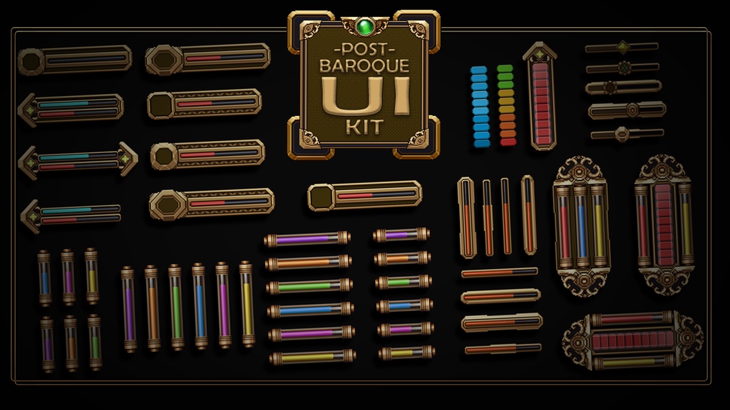 後期バロック風 UI/GUI キット - Post-Baroque UI/GUI Kit