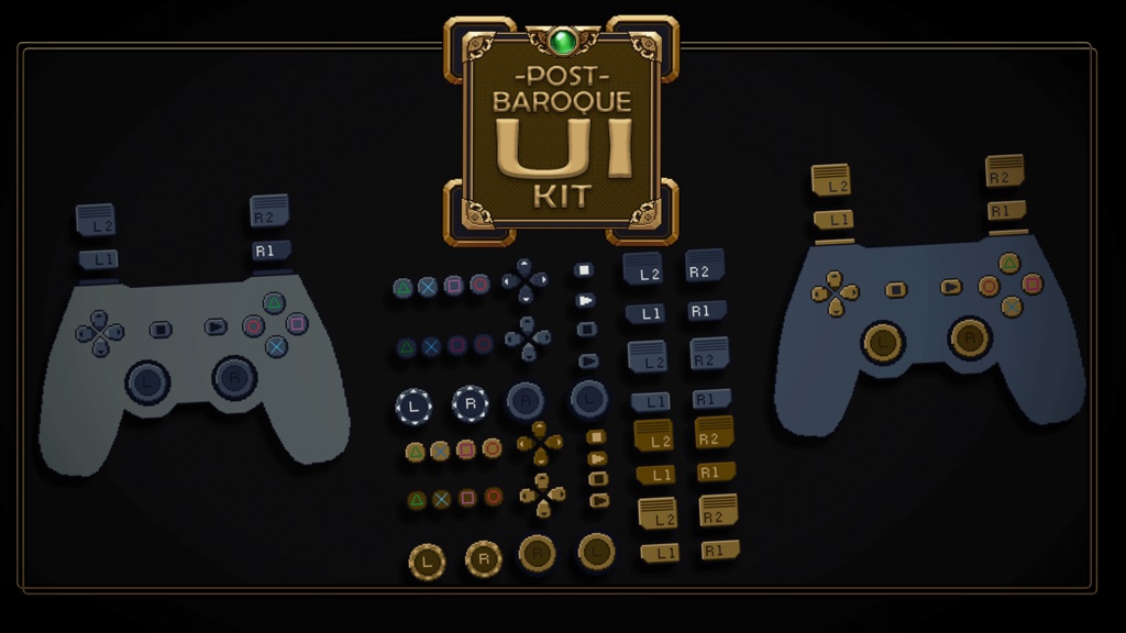 後期バロック風 UI/GUI キット - Post-Baroque UI/GUI Kit