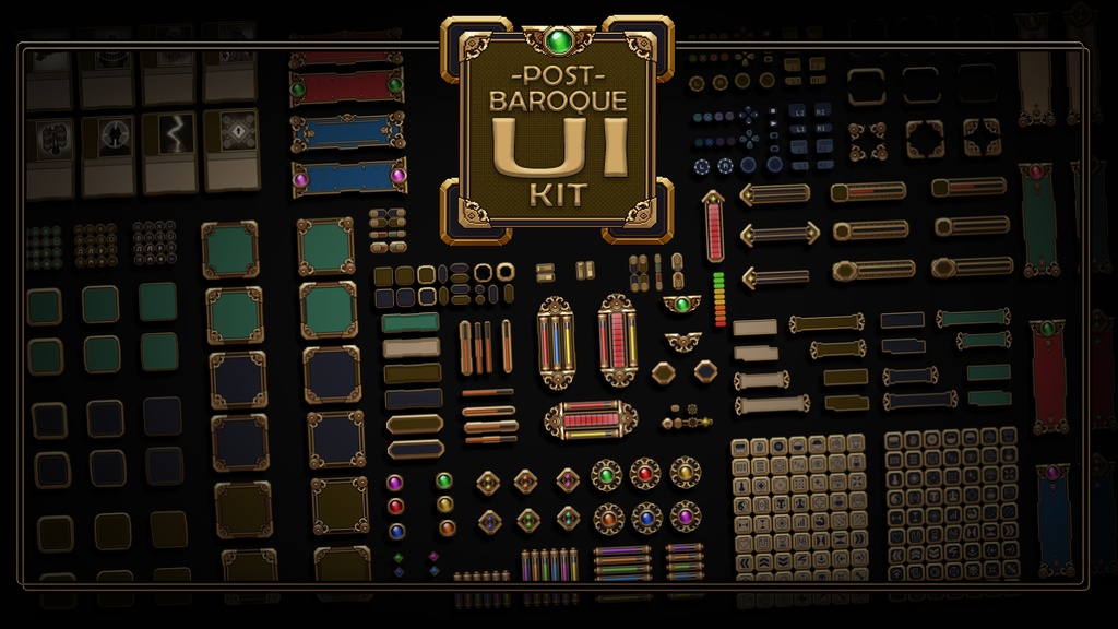 後期バロック風 UI/GUI キット - Post-Baroque UI/GUI Kit