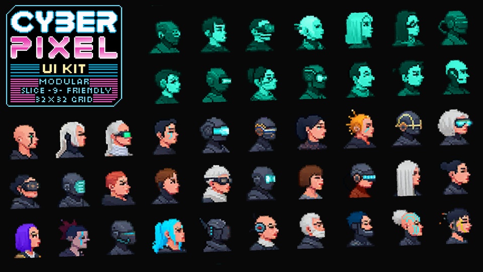 サイバーピクセル:UI/GUIキット - Cyber Pixel: UI/GUI Kit
